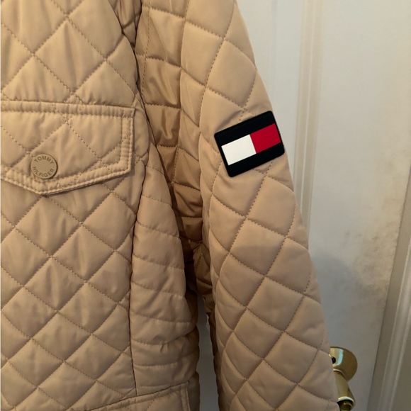 Tommy Hilfiger Women's Quilted Zip-Up Jacket Khaki Size XL - Picture 5 of 6